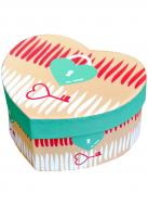 Коробка подарочная в виде сердца замочек 13х11х6 см