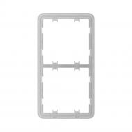 Рамка Frame для двух розеток или выключателей вертикальная белый 301117