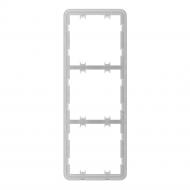 Рамка Frame для трех розеток или выключателей вертикальная белый 301118