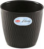 Горщик пластиковий Stefanplast Liberty круглий 14,2 л графіт (87302)