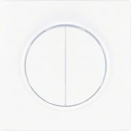 Переключатель проходной двухклавишный HausMark Bela без подсветки белый SNG-SWP.RD20MG2W2-WH