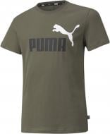 Футболка Puma ESS+ 2 Col Logo Tee 58698544 хаки