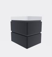 Тумба подвесная Сансервіс Hilton2-60 черный мат с умывальником Zen-60 Тумба подвесная Сансервіс Hilton2-60 черный мат с умывальником Zen-60