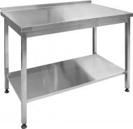 УЦІНКА! Стіл виробничий з полицею і бортом Tehma 1000x600х850 мм нержавіюча сталь (УЦ №3296)