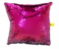 Подушка декоративна блискітка 40x40 см рожевий MeriToys