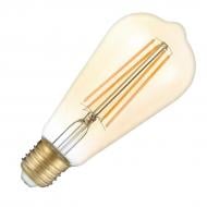 Лампа светодиодная LED CONCEPT FIL ST64 6 Вт E27 2500 К 220 В прозрачная
