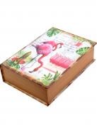 Коробка подарочная прямоугольная фламинго 26х19х7 см