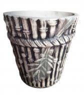 Горщик посадковий шамот Бамбук круглий 19 л Наша Кераміка