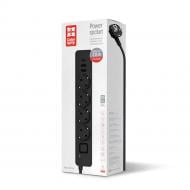 Сетевой фильтр ColorWay 3USB (2USB-A + 1 TYPE-C) (24W) с заземлением 4 гн. черный 2 м CW-CHE432PDB