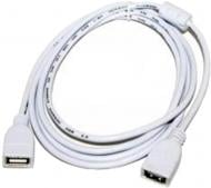 Дата-кабель Atcom USB 2.0 AF/AF 1,8 м білий (15647)