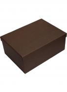 Коробка подарочная прямоугольная текстурный коричневый 31х23х12 см