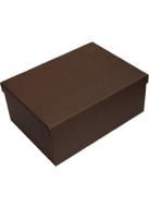 Коробка подарочная прямоугольная текстурный коричневый 27х20х11 см