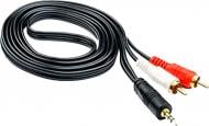 Кабель мультимедійний Atcom mini-jack 3.5 мм(M) - 2xRCA(M) чорний (10708)