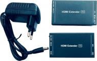 Адаптер Atcom HDMI extender 60 m 60 м чорний (14371)