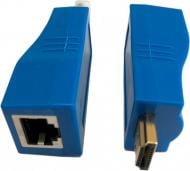 Адаптер Atcom HDMI extender 30 m 30 м синій (14369)