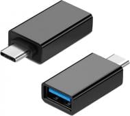 Перехідник Atcom OTG USB 3.0 AF - Type-C чорний (11310)