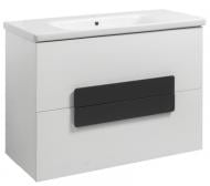 Тумба під умивальник Sanwest Group Модена Т-8 з умивальником Еліз Нью 80 біла