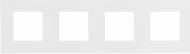 Рамка чотиримісна ABB ZENIT універсальна білий N2274.1 BL
