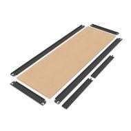 Полиця 1100x300 мм Меткас Бюджет антрацит МДФ полиці 1 шт. фарбований