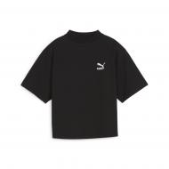 Футболка Puma CLASSICS RIBBED RELAXED MOCK NECK TEE 62426301 р.S черный
