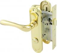 Замок врезной с ручками Bruno 910K6 WC 62 мм золотой