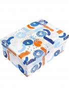 Коробка подарочная прямоугольная синие завиточки 29х22х12 см