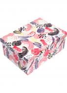 Коробка подарочная прямоугольная яркие завиточки 21х15х8 см