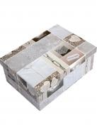 Коробка подарочная прямоугольная два сердца 35х27х15 см