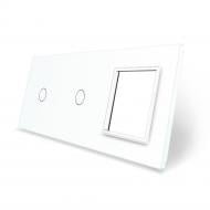 Панель сенсорная Livolo C7 трехместная универсальная белое стекло C7-C1/C1/SR-11