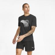 Футболка Puma RUN LOGO SS TEE M 52140101 р.S черный