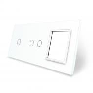 Панель сенсорная Livolo C7 трехместная универсальная белое стекло C7-C1/C2/SR-11