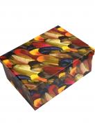 Коробка подарочная прямоугольная листочки 21х15х8 см