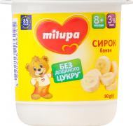 Десерт Milupa Творожок с бифидобактериями 3% банан 90 г