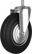 Колесо d200 мм гумове поворотне з різьбовим штирем M16