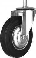 Колесо d160 мм гумове поворотне з різьбовим штирем M16