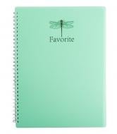 Книга для записей FAVOURITE PASTEL А4 80 л клетка мятный Buromax