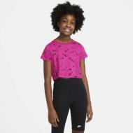 Футболка Nike NSW TEE CROP SWOOSHES DC7348-615 р.S рожевий