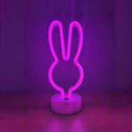 Ночник LED-NEON RABBIT розовый B-13