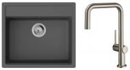 Мойка для кухни + смеситель Hansgrohe гранитная S520-F510 + Talis M54 графит