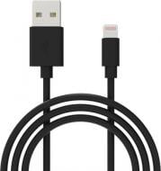 Дата-кабель Grand-X USB 2.0 AM to Lightning Cu 2.1А 1 м чорний (PL01B)