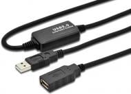 Кабель Digitus USB Am – USB Af 10 м чорний (DA-73100-1) (AM/AF) активний подовжувач