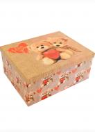 Коробка подарочная прямоугольная мишки 27х20х11 см