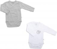 Боди детское унисекс Mungan baby 2 шт. р.50 белый с серым 56493
