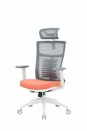Крісло офісне OfficePro Balance OC550-W-DG-OR White/Dark Gray/Orange помаранчевий/сірий