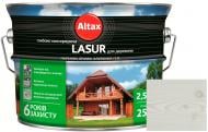 Лазурь глубоко консервирующая Altax Lasur для древесины белый полумат 2,5 л