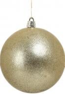Шар пластиковый Глянец с присыпкой d 200 мм золотистый No.17-67-S /F-G
