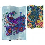 Ширма Теамо Жар Птица 1750x1150x20 мм голубой