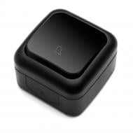 Кнопка звонка влагозащищенный одноклавишный Viko Palmiye без подсветки черный 90555106