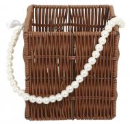 Корзина кубическая с бусинками 15 х 15 х 15 см w346