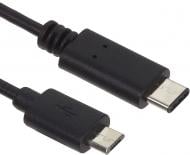 Кабель Kit USB Type-C – microUSB 0.9 м черный (CMUSBDAT)